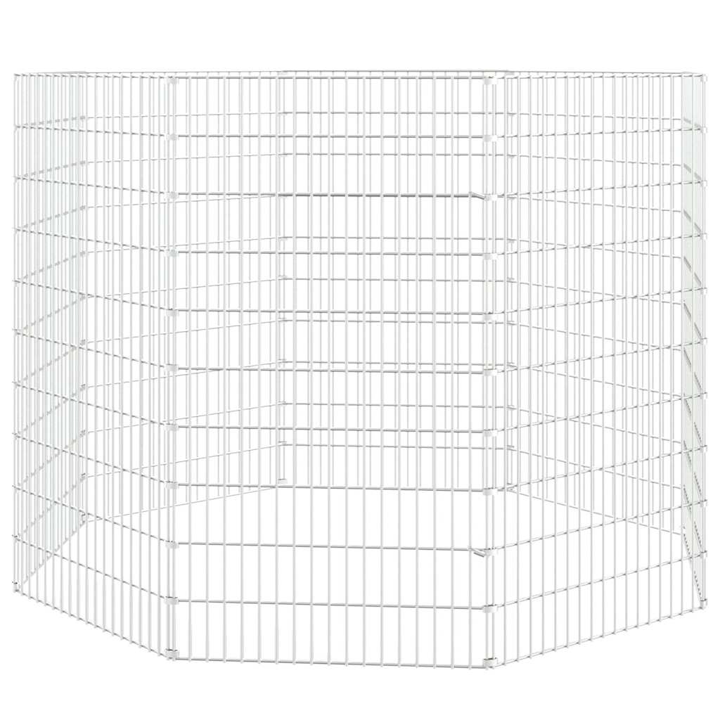 Free Range Animal Enclosure 8-Panel 54x100 cm Galvanised Iron