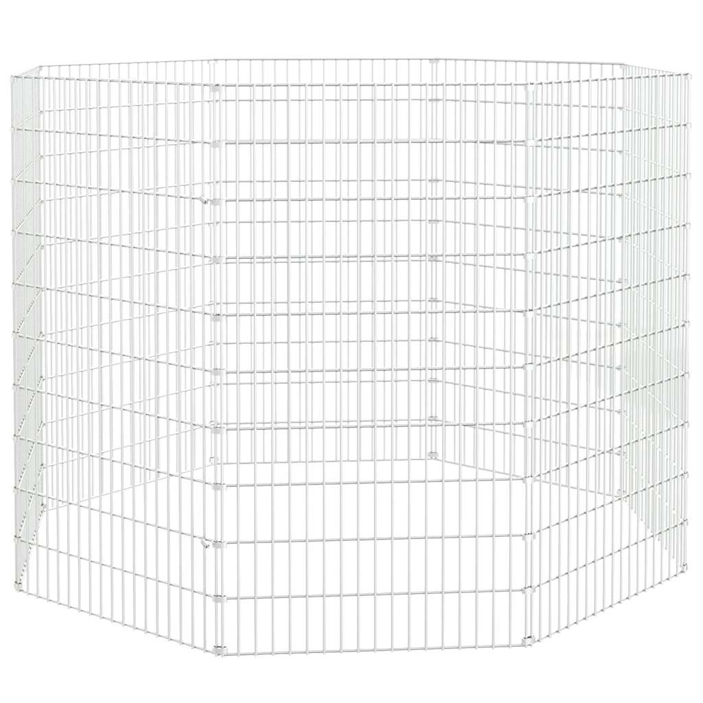 Free Range Animal Enclosure 8-Panel 54x100 cm Galvanised Iron