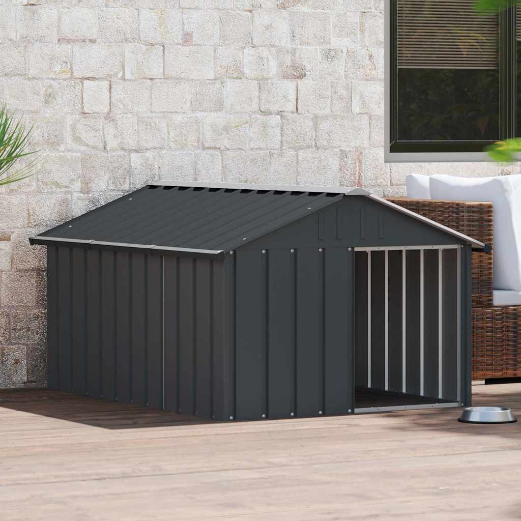 Dog House Anthracite 116.5x153x81.5 cm Galvanised Steel