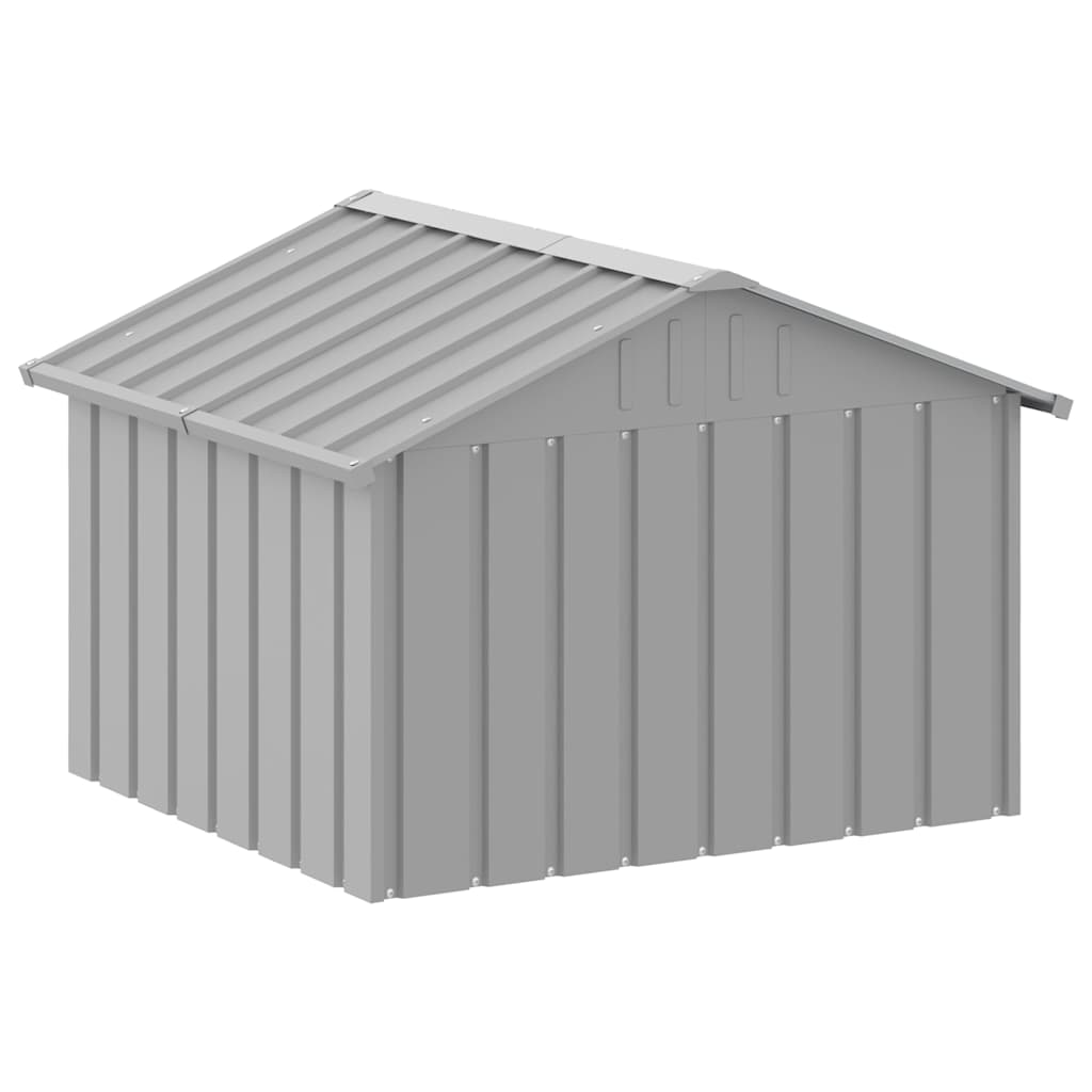 Dog House Grey 116.5x103x81.5 cm Galvanised Steel