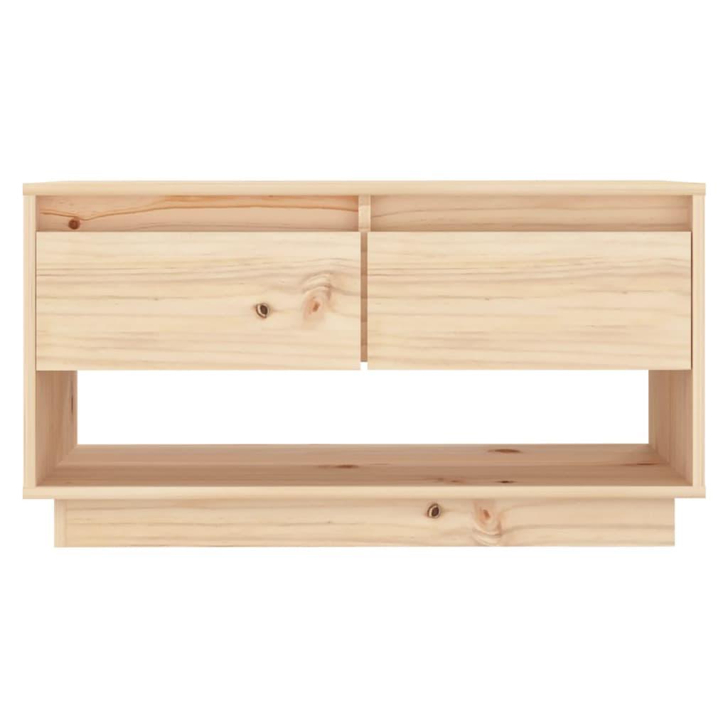 TV Cabinet 74x34x40 cm Solid Wood Pine