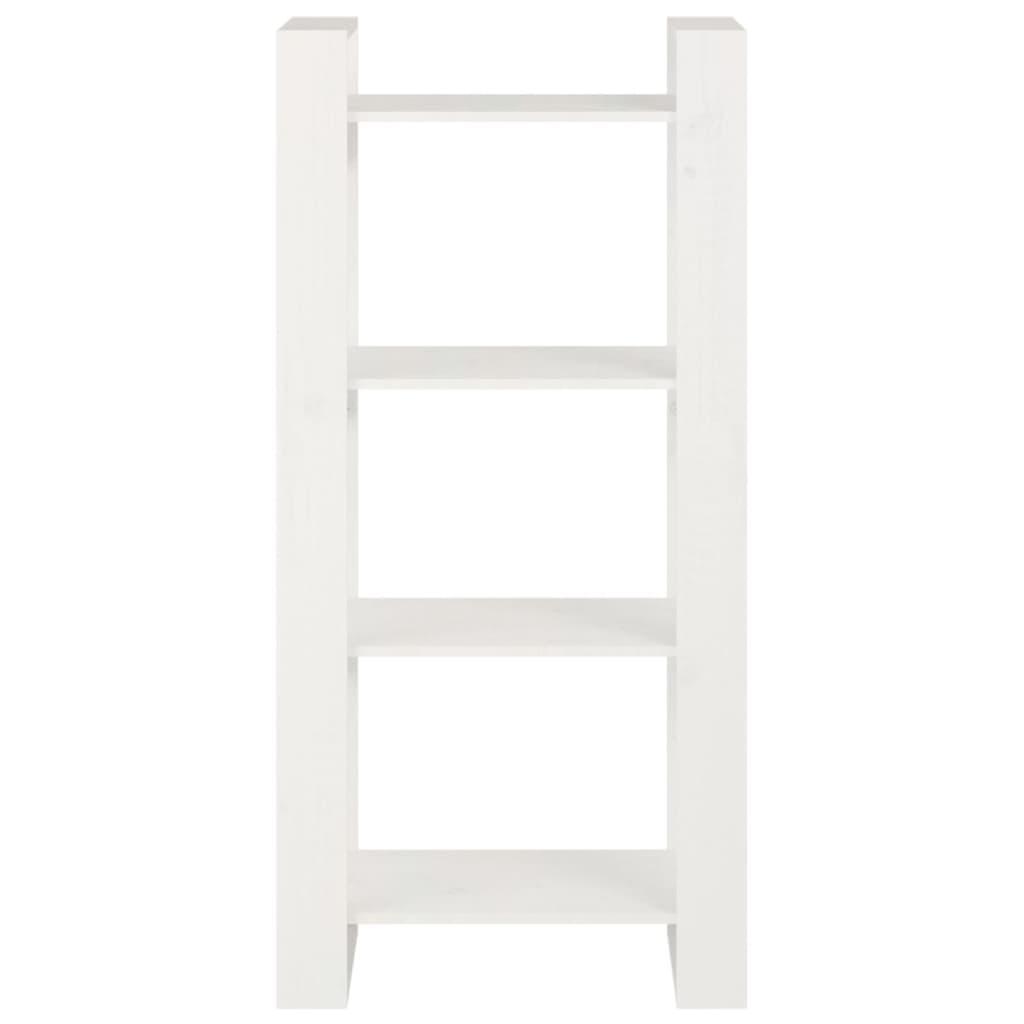 Book Cabinet/Room Divider White 60x35x125 cm Solid Wood