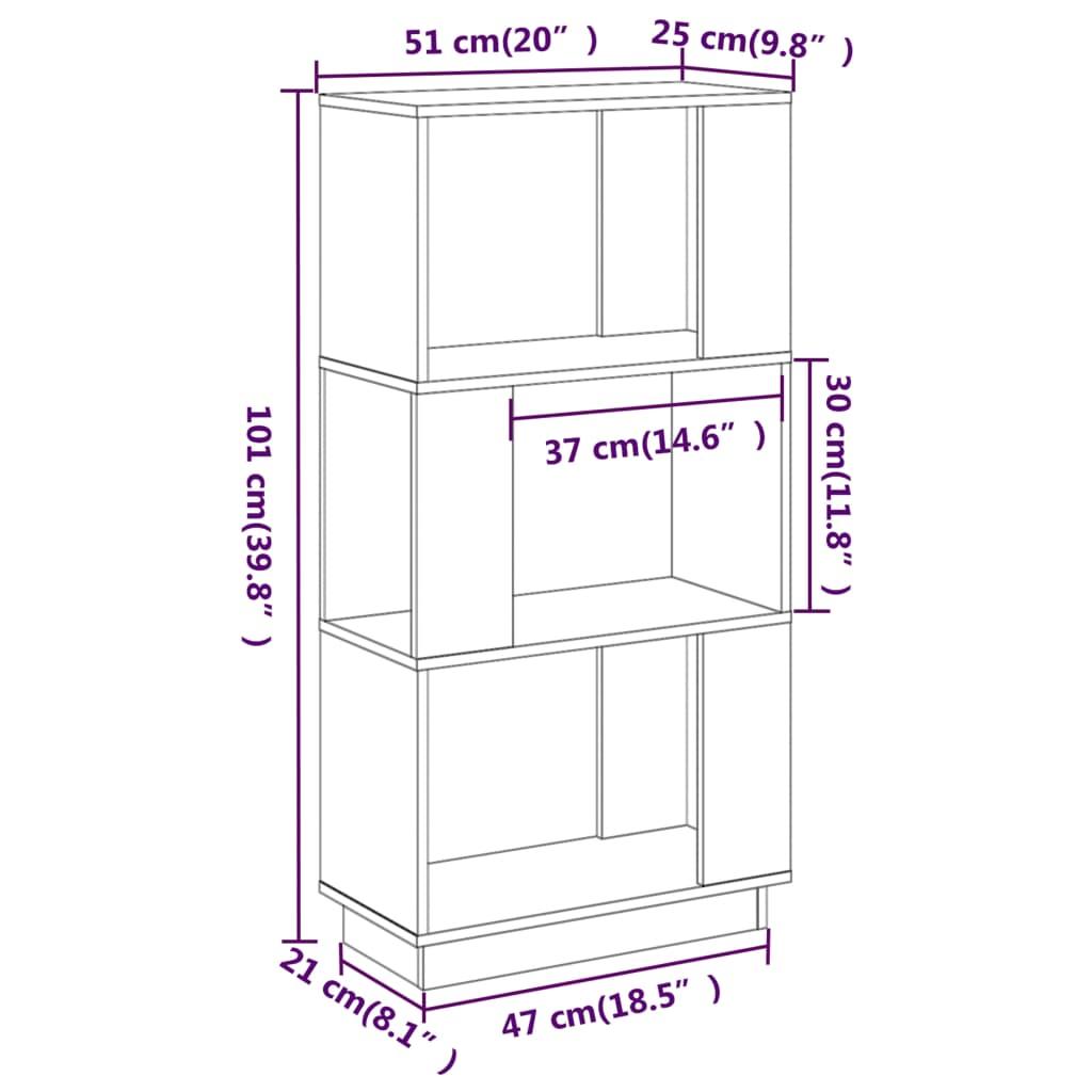 Book Cabinet/Room Divider Honey Brown 51x25x101 cm Solid Wood Pine