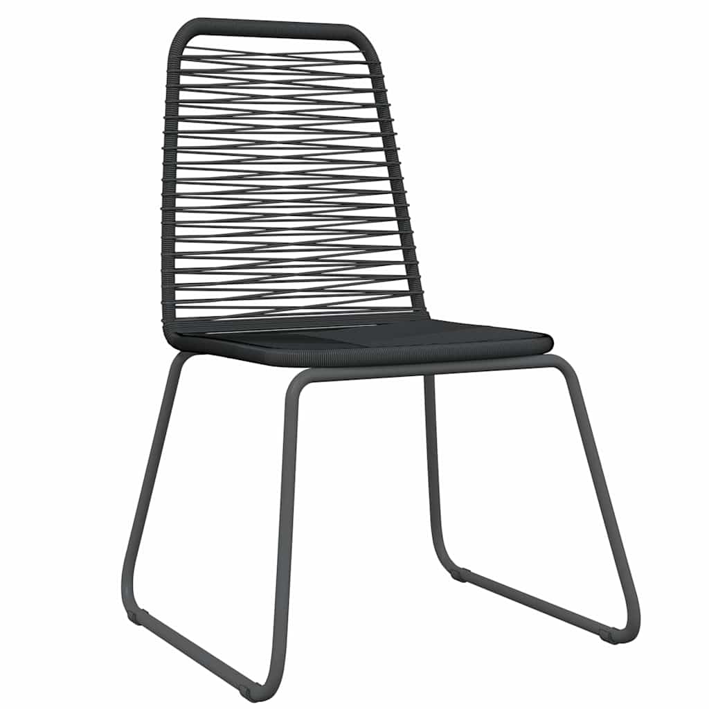 3 Piece Garden Dining Set Black