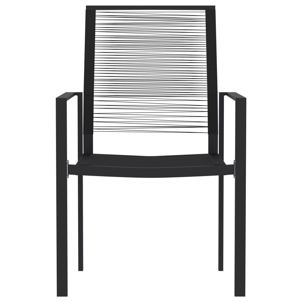 5 Piece Garden Dining Set Black