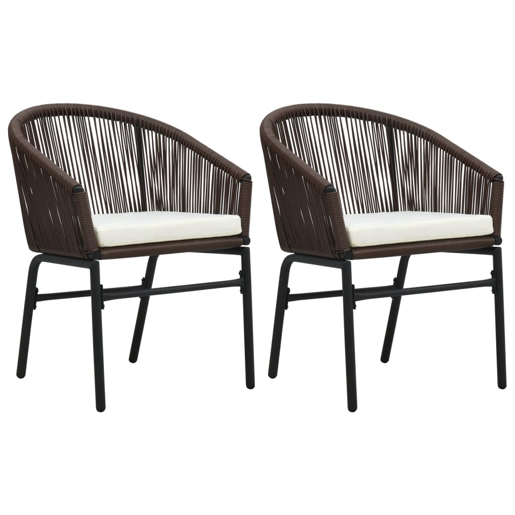 3 Piece Garden Dining Set Brown