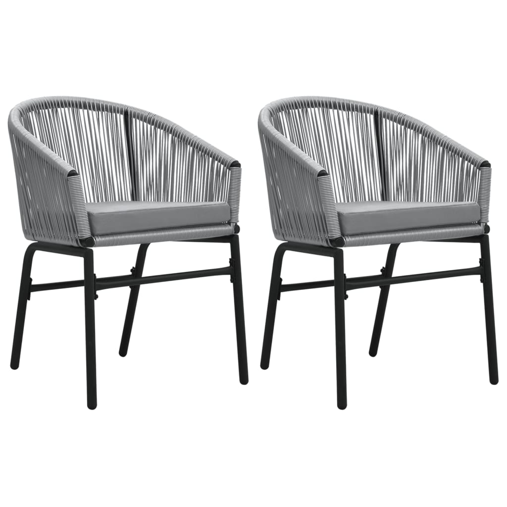 3 Piece Garden Dining Set Grey