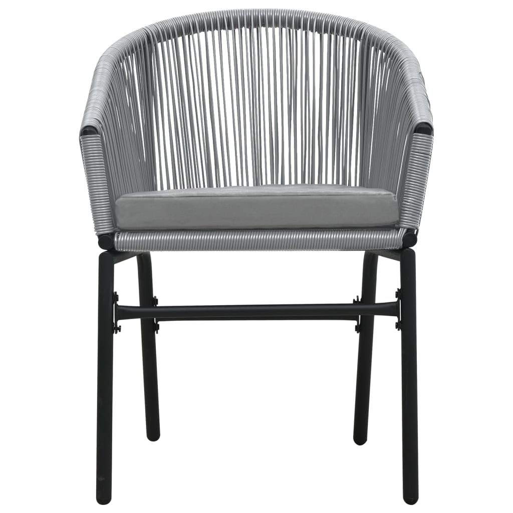 3 Piece Garden Dining Set Anthracite