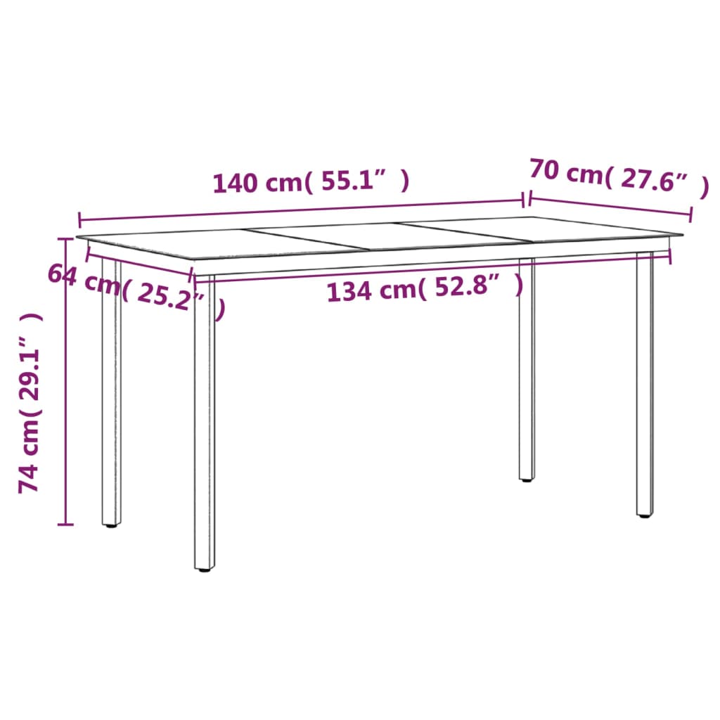 5 Piece Outdoor Dining Set with Cushions Grey and Black