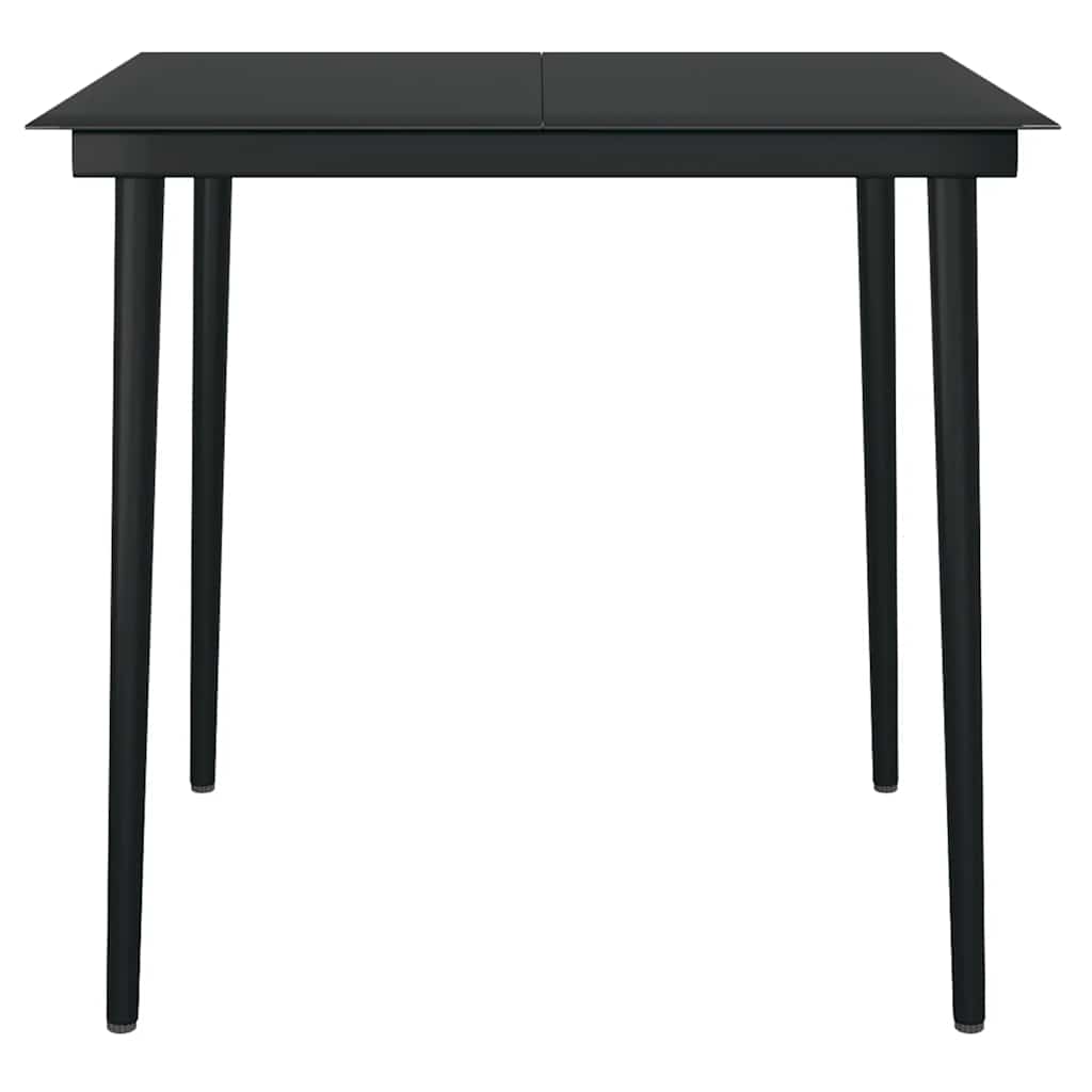 5 Piece Garden Dining Set Brown and Black