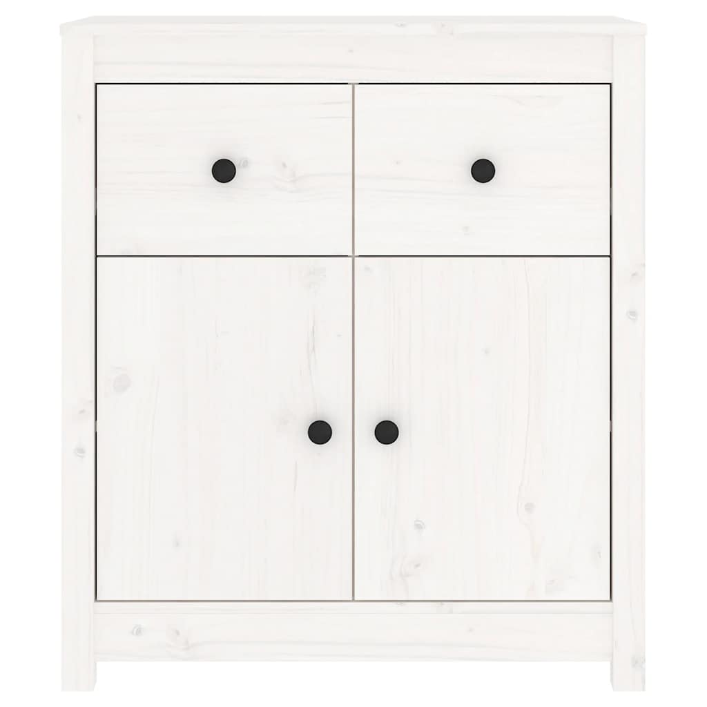 Sideboard White 70x35x80 cm Solid Wood Pine
