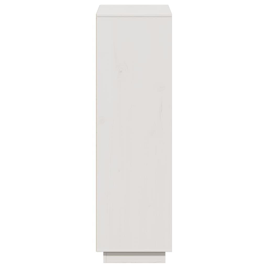 Highboard White 110.5x35x117 cm Solid Wood Pine