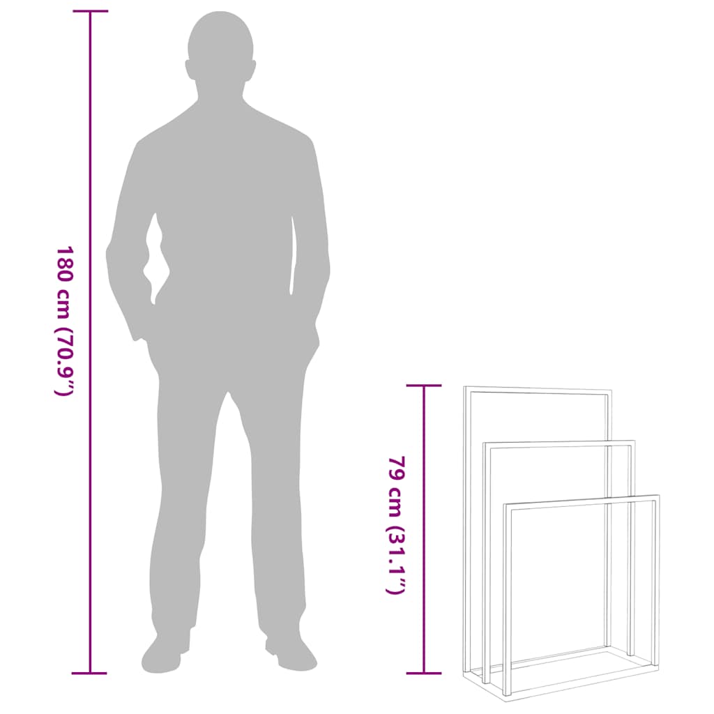 Freestanding Towel Rack Black 48x24x79 cm Iron