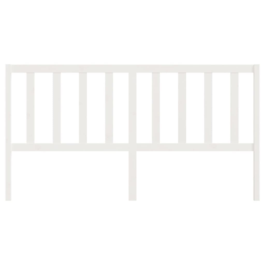 Bed Headboard White 186 cm Solid Wood Pine