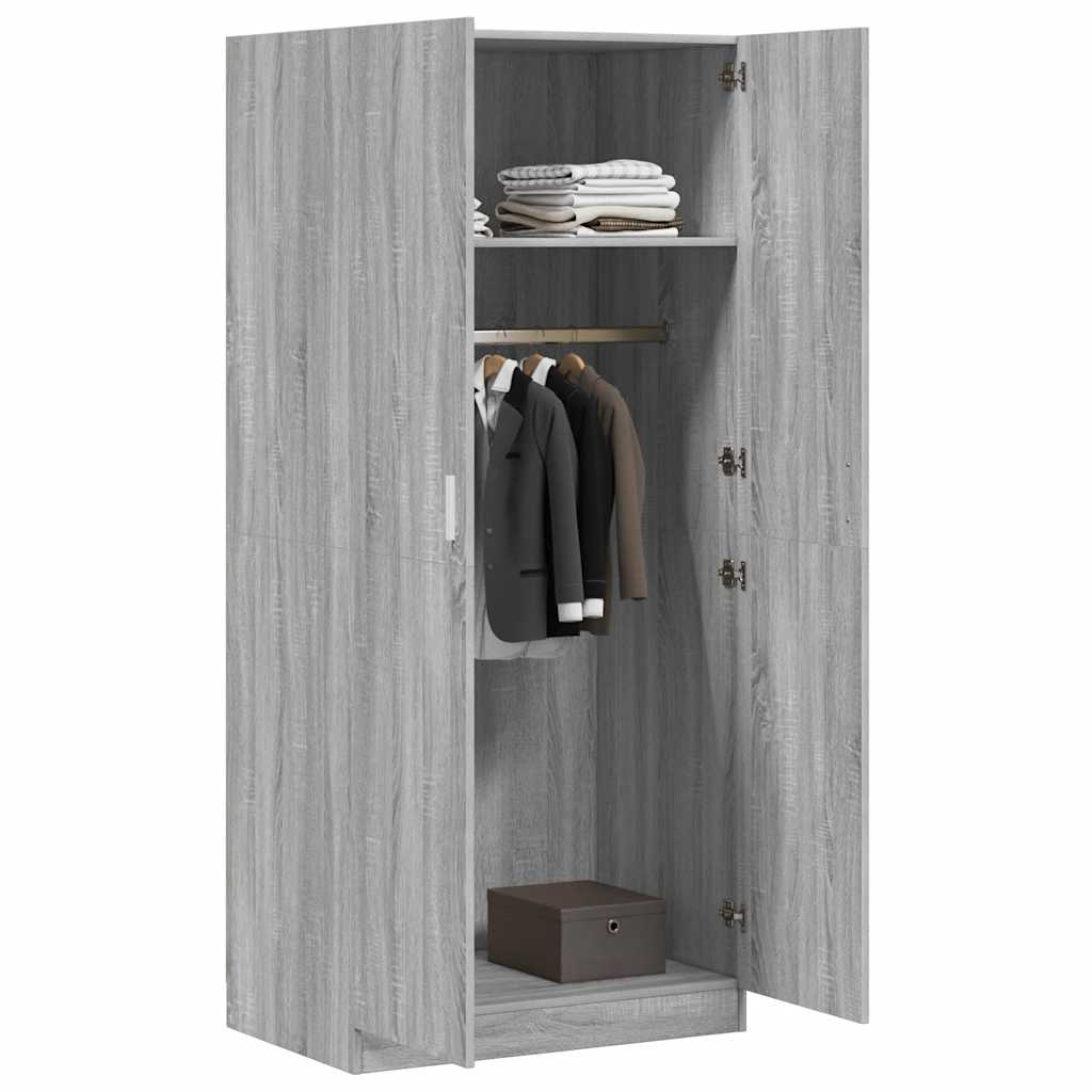 Wardrobe Grey Sonoma 80x52x180 cm Engineered Wood