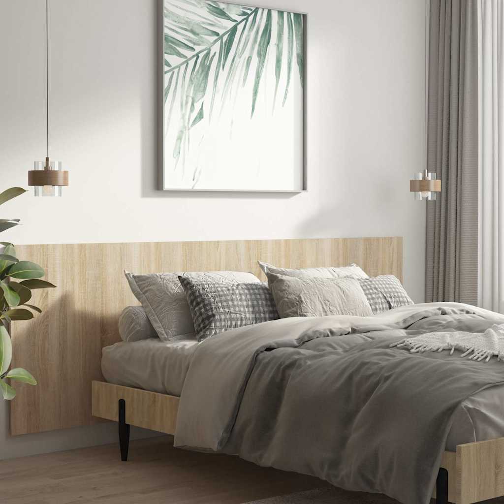 Wall Headboard Sonoma Oak 240 cm Engineered Wood