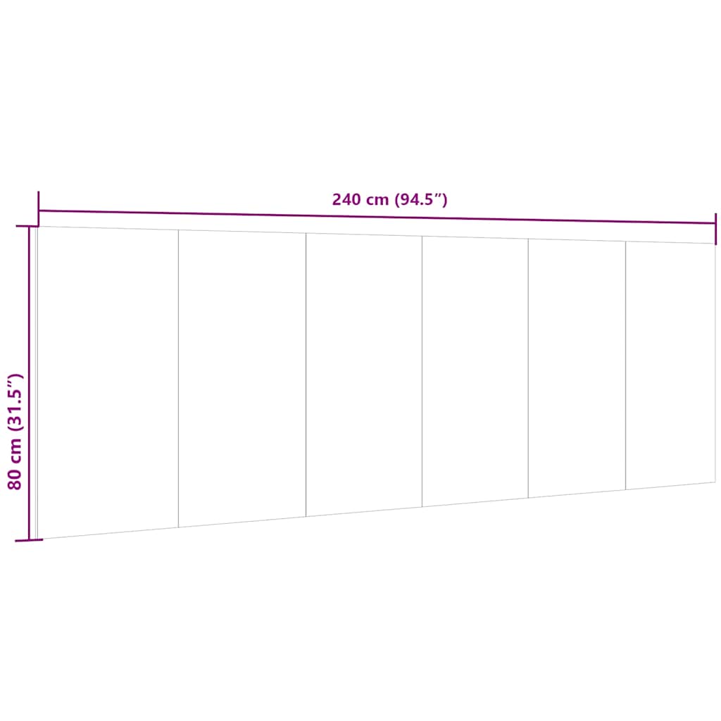 Wall Headboard Sonoma Oak 240 cm Engineered Wood