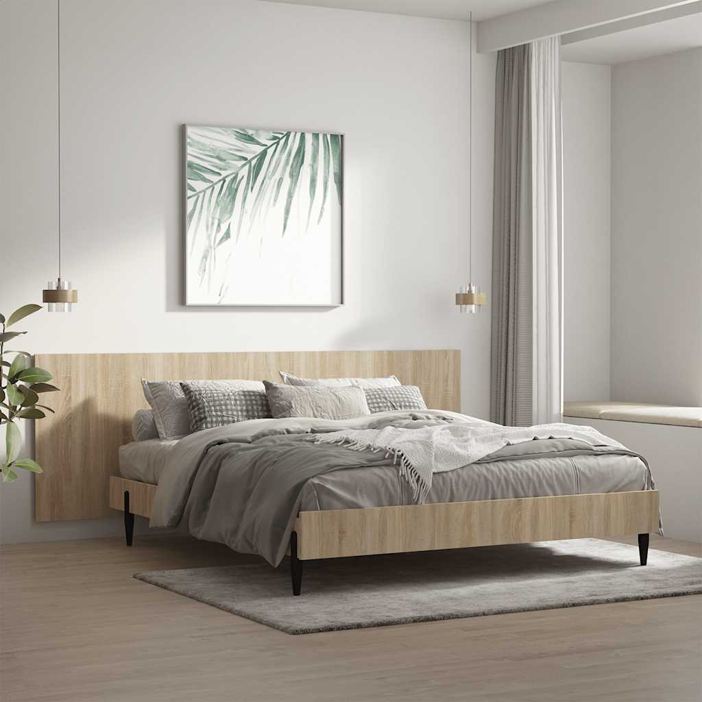 Wall Headboard Sonoma Oak 240 cm Engineered Wood