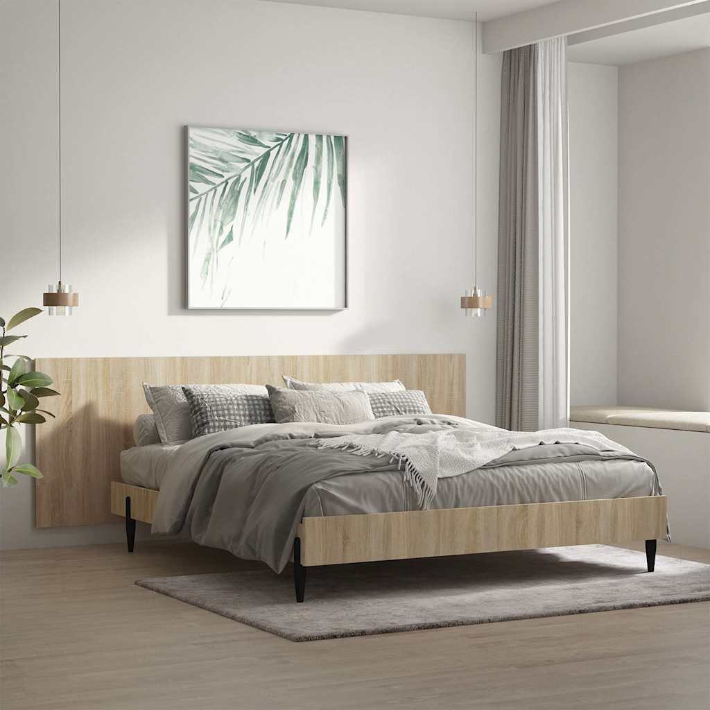 Wall Headboard Sonoma Oak 240 cm Engineered Wood