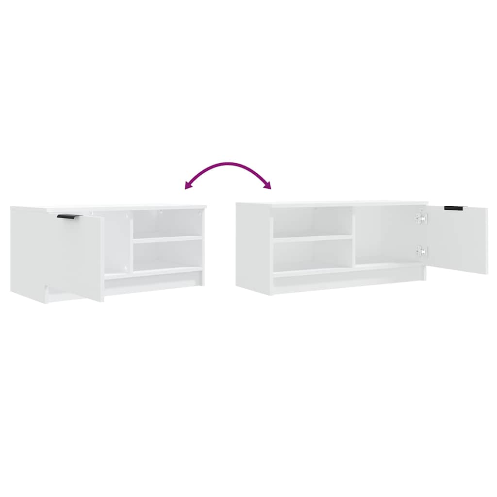 TV Cabinets 2 pcs White 80x35x36.5 cm Engineered Wood