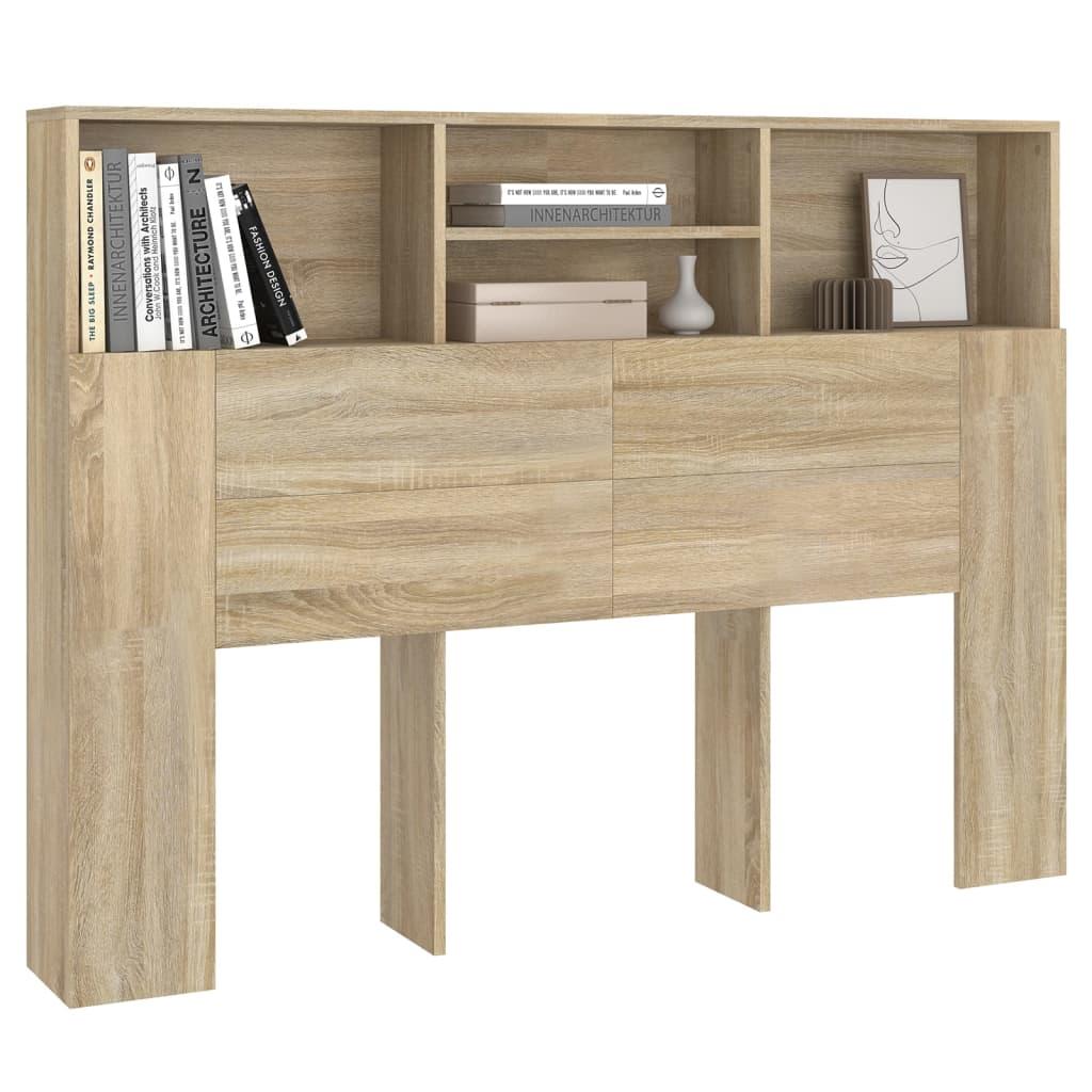 Headboard Cabinet Sonoma Oak 140x19x103.5 cm
