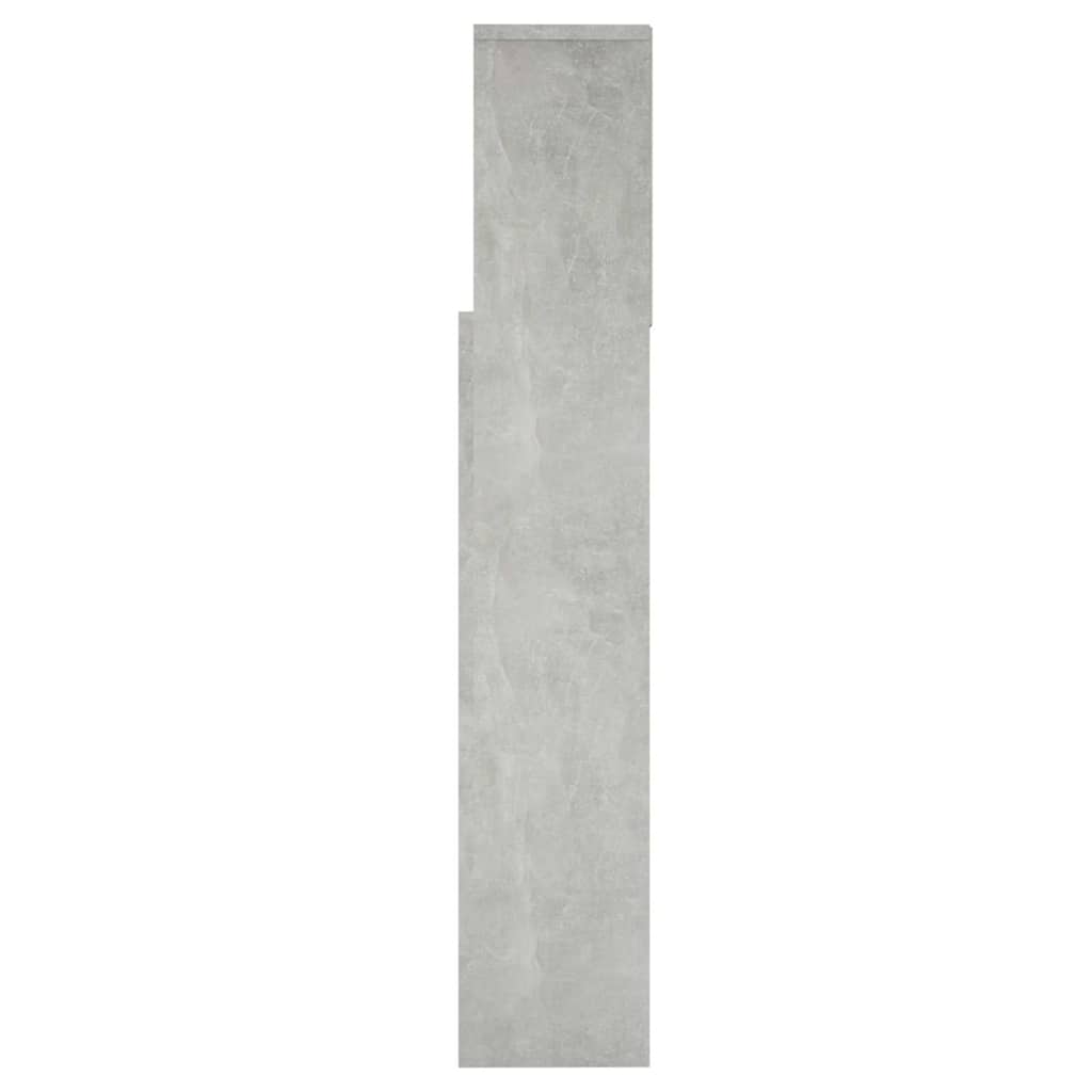 Headboard Cabinet Concrete Grey 160 cm