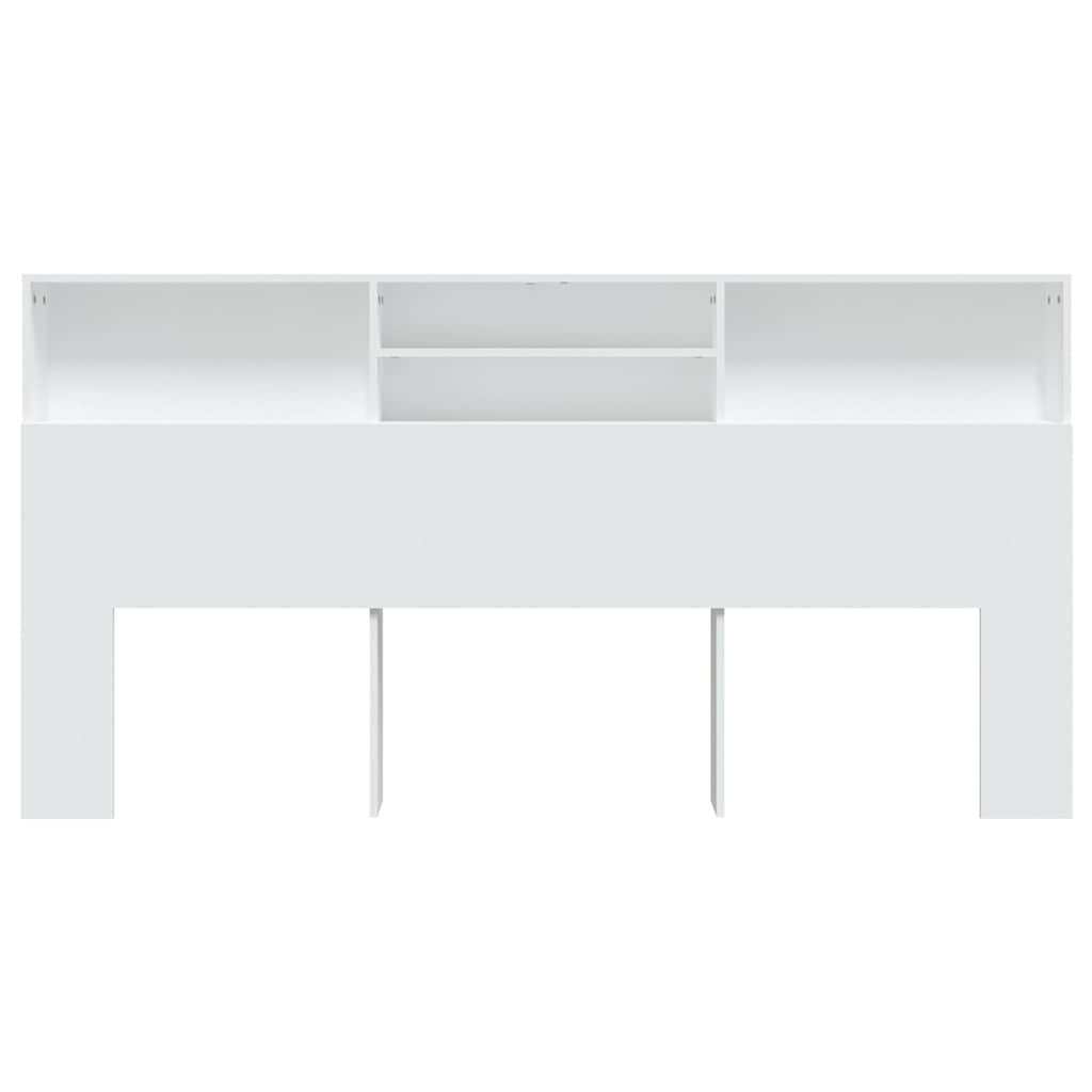 Headboard Cabinet White 200 cm