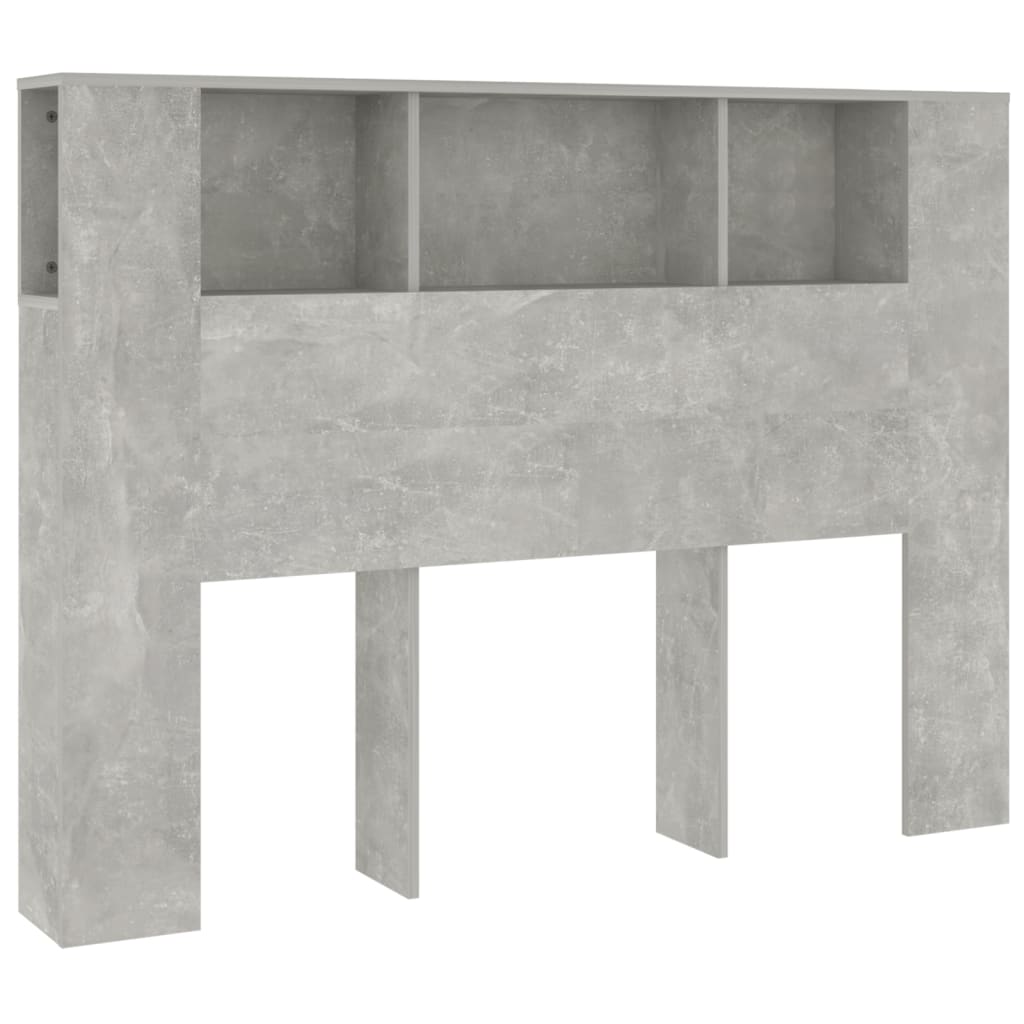Headboard Cabinet Concrete Grey 140 cm