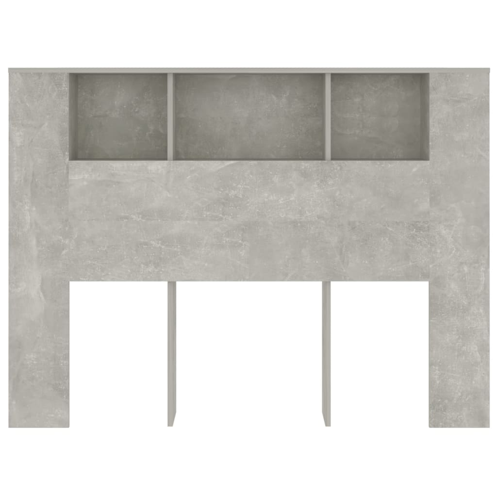 Headboard Cabinet Concrete Grey 140 cm