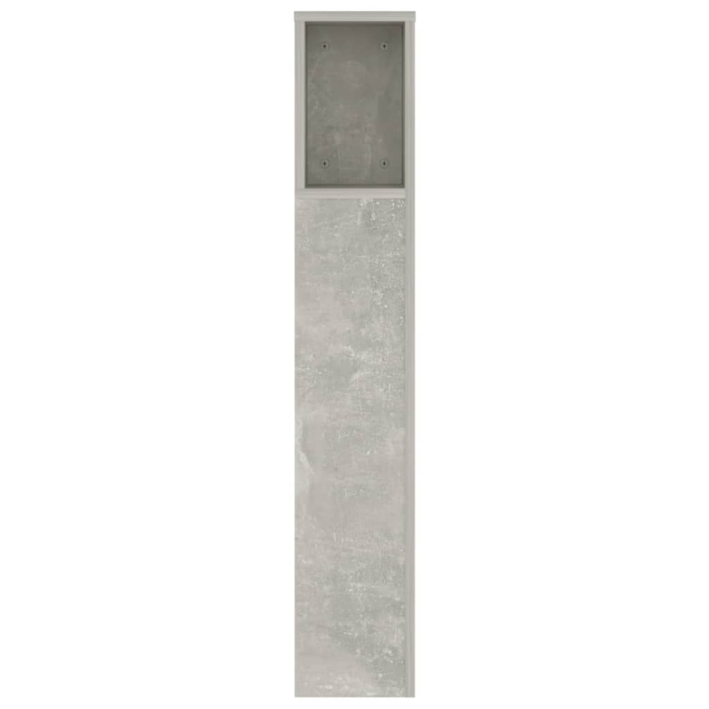 Headboard Cabinet Concrete Grey 140 cm