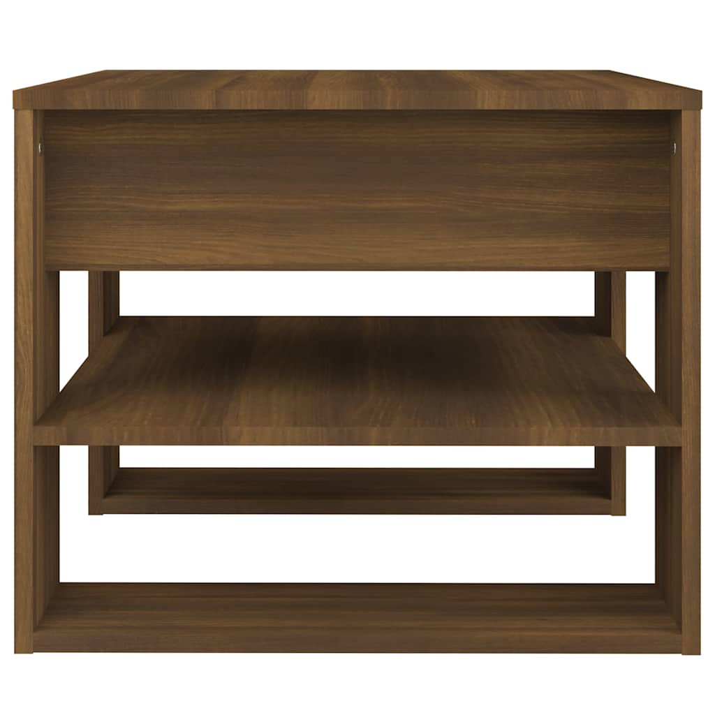 Coffee Table Brown Oak 55.5x55x45 cm Engineered Wood