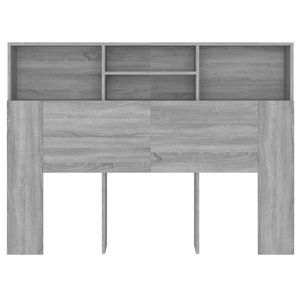 Headboard Cabinet Grey Sonoma 140 cm