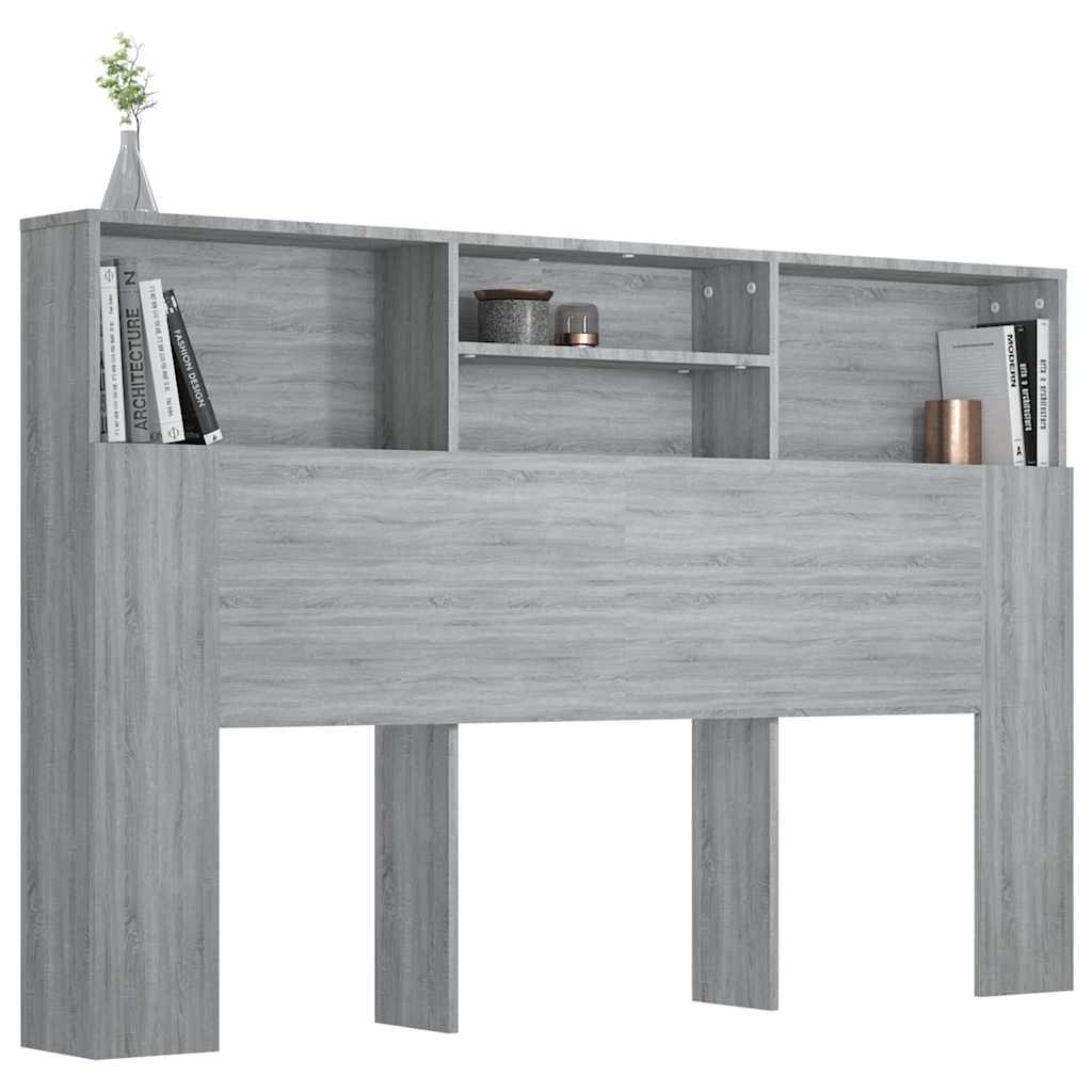Headboard Cabinet Grey Sonoma 160 cm