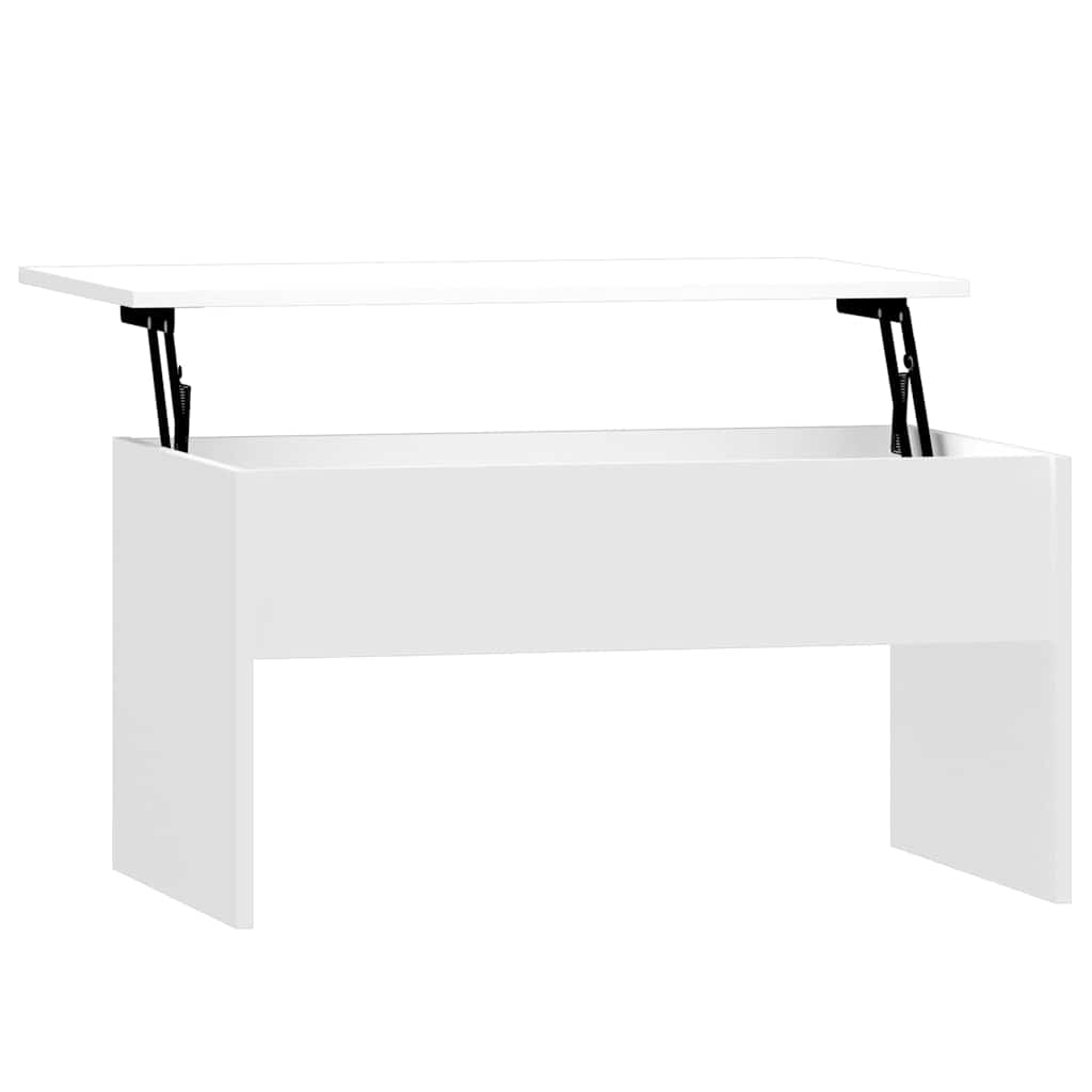 Coffee Table High Gloss White 80x50.5x41.5 cm Engineered Wood