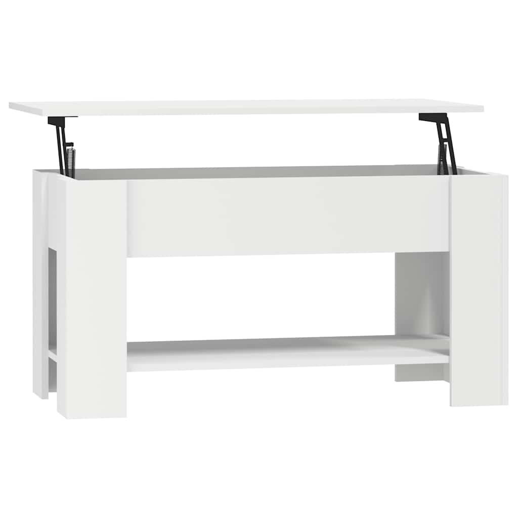 Coffee Table White 101x49x52 cm Engineered Wood