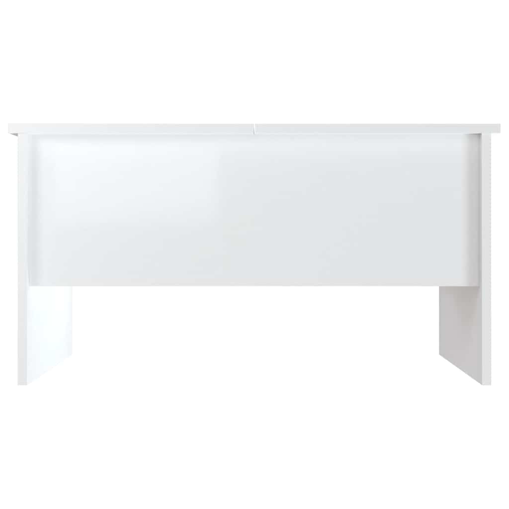Coffee Table High Gloss White 80x50x42.5 cm Engineered Wood