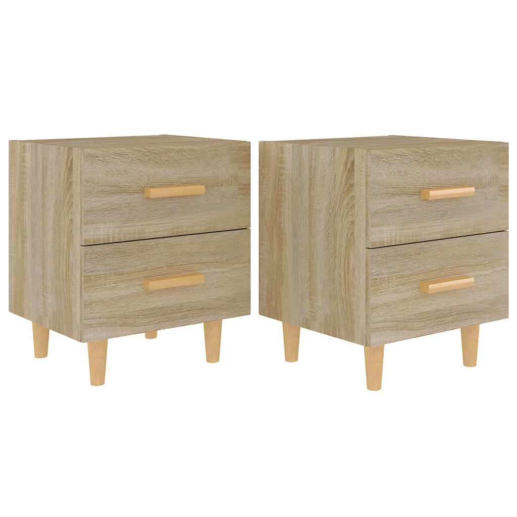 Bed Cabinets 2 pcs Sonoma Oak 40x35x47.5 cm