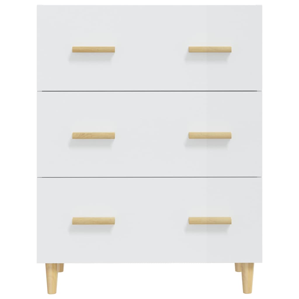 Sideboard High Gloss White 70x34x90 cm Engineered Wood