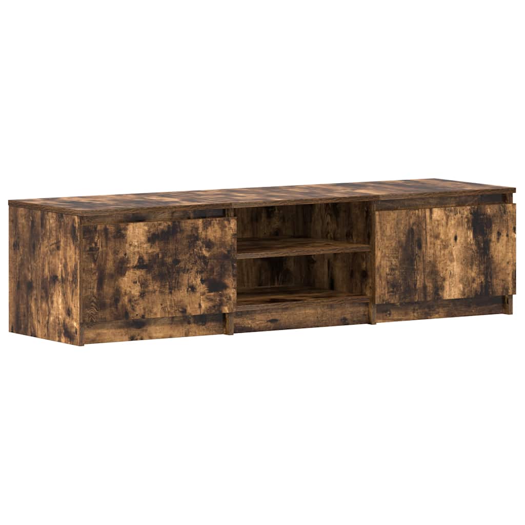 TV Cabinet Smoked Oak 140x40x35.5 cm Engineered Wood