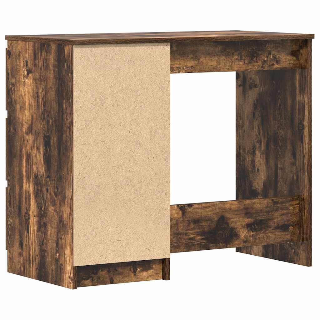 Desk Smoked Oak 90x45x76 cm Engineered Wood