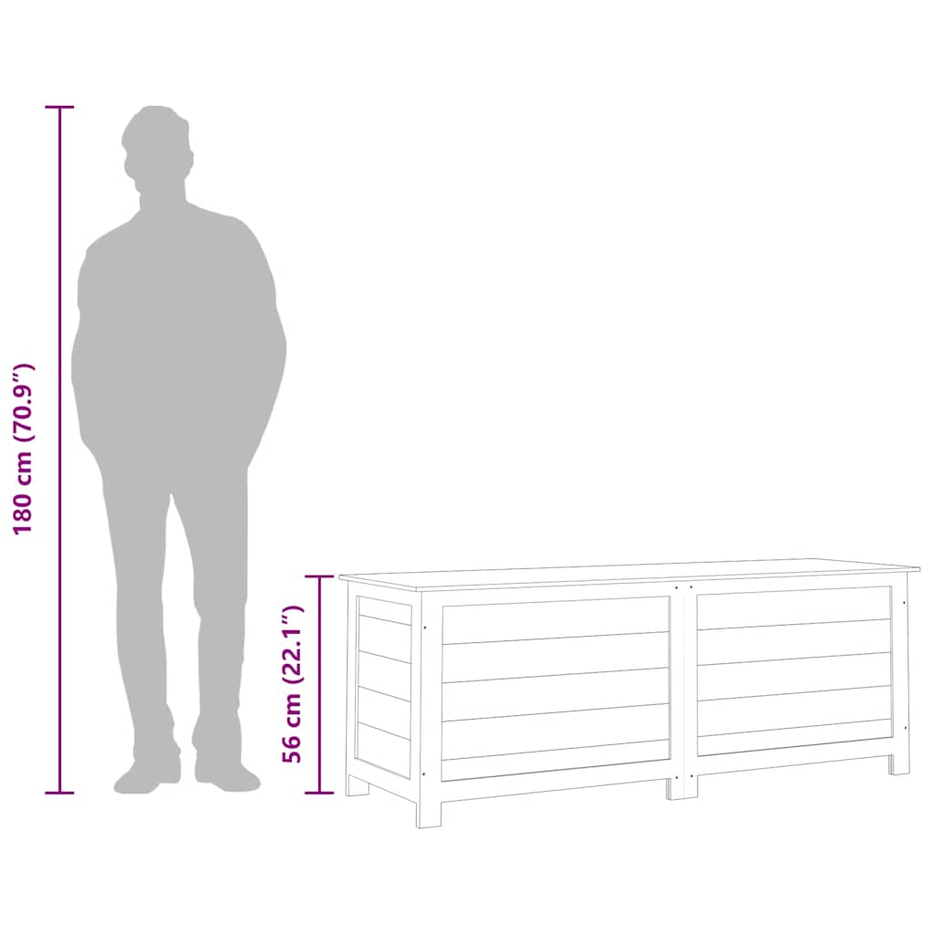 Outdoor Cushion Box 150x50x56 cm Solid Wood Fir