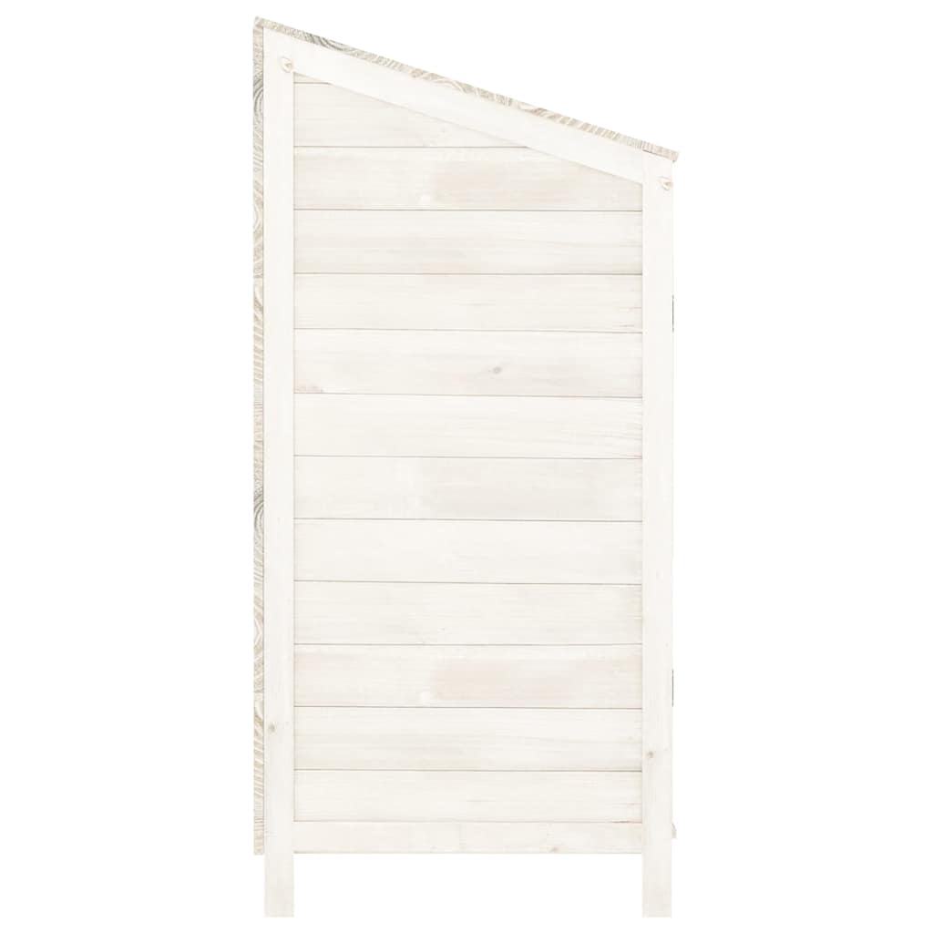 Garden Shed White 102x52x112 cm Solid Wood Fir