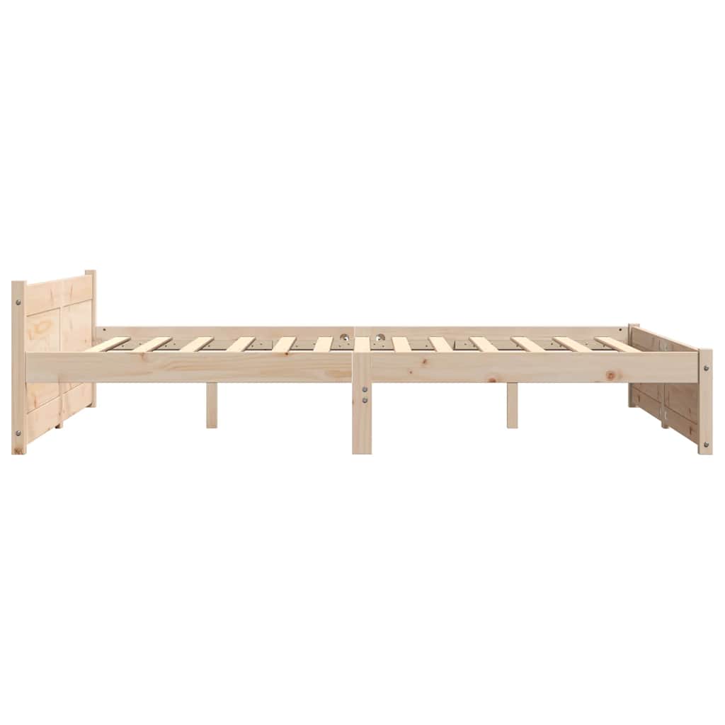 Bed Frame without Mattress Solid Wood 135x190 cm