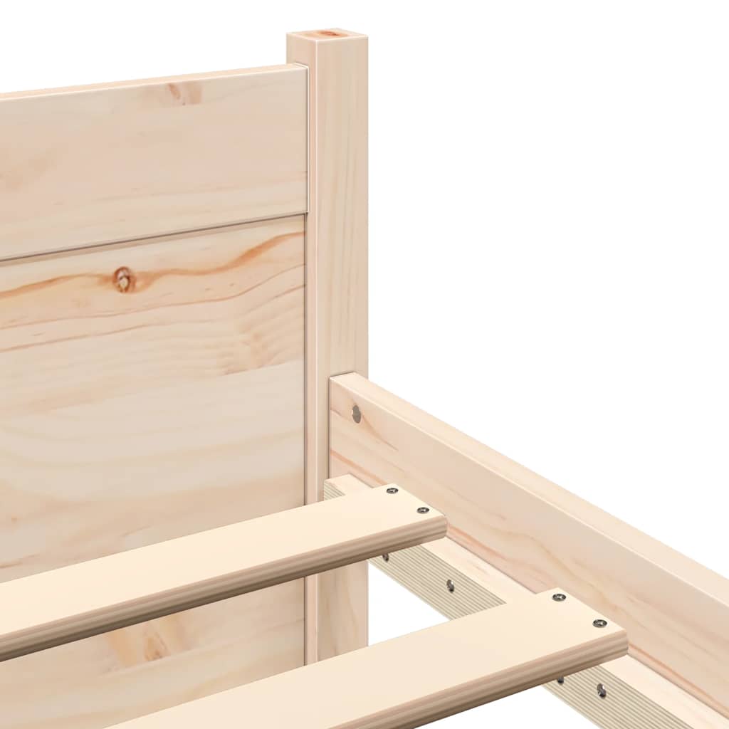 Bed Frame without Mattress Solid Wood 135x190 cm