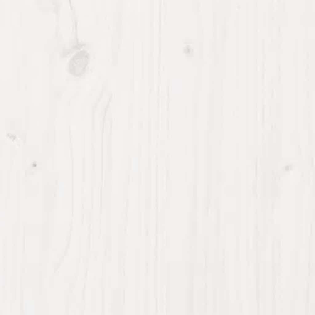 Bed Frame without Mattress White Solid Wood 183x203 cm King