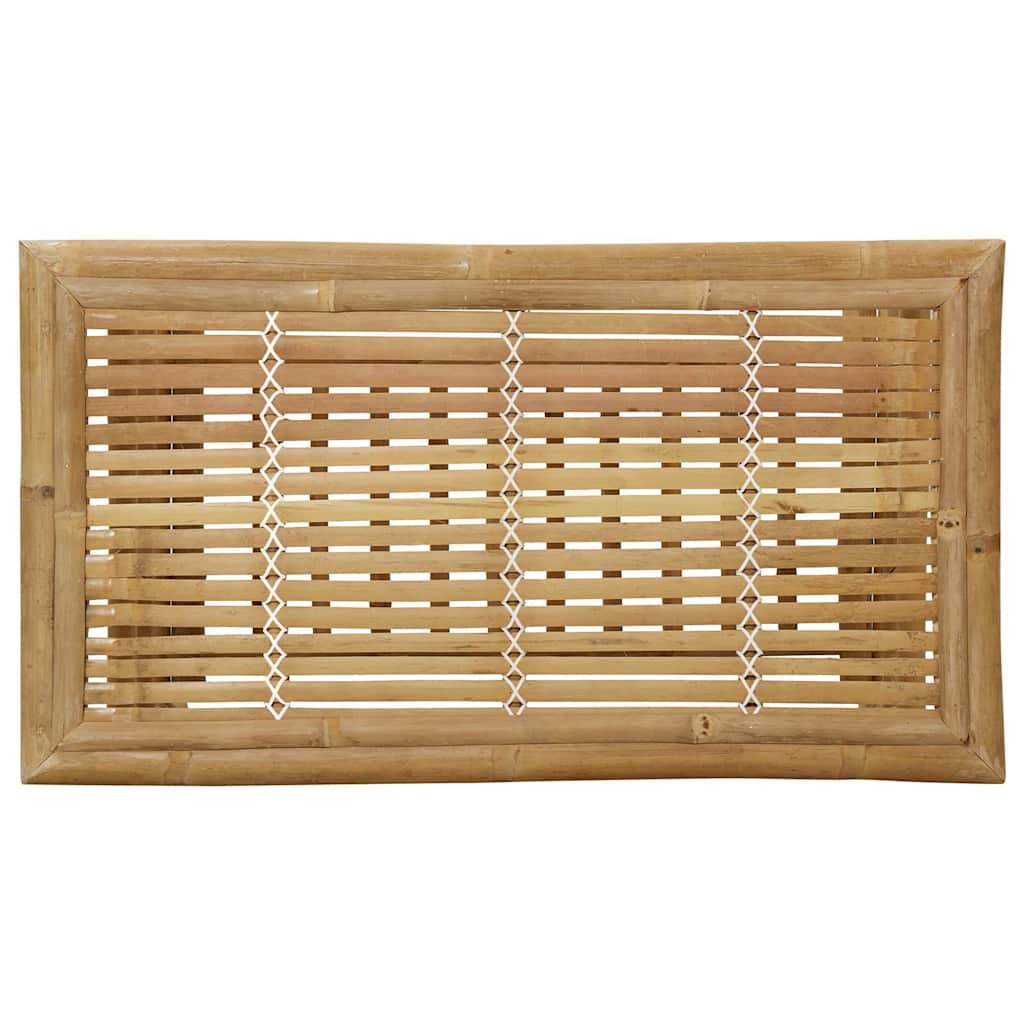2 Piece Garden Lounge Set with Dark Grey Cushions Bamboo