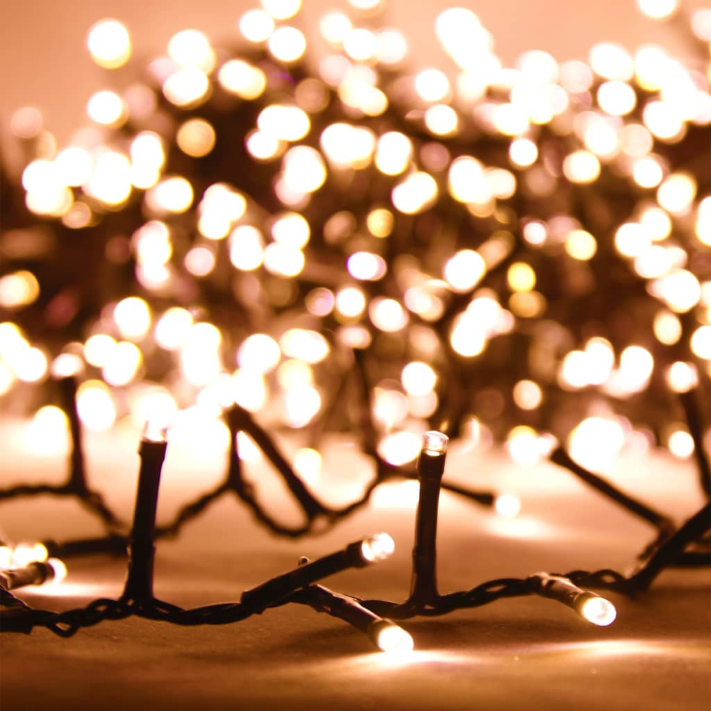 Compact LED String with 400 LEDs Warm White 13 m PVC