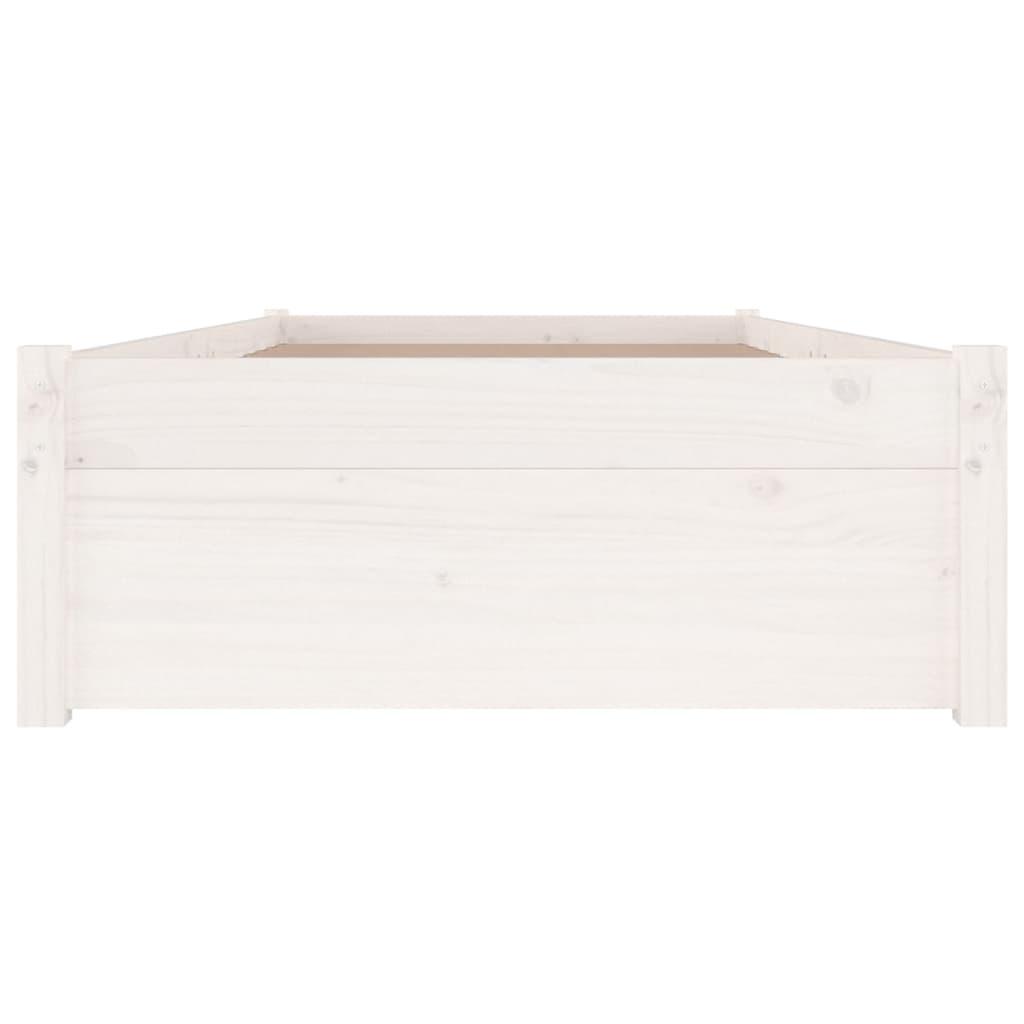 Bed Frame without Mattress with Drawers White 90x190 cm