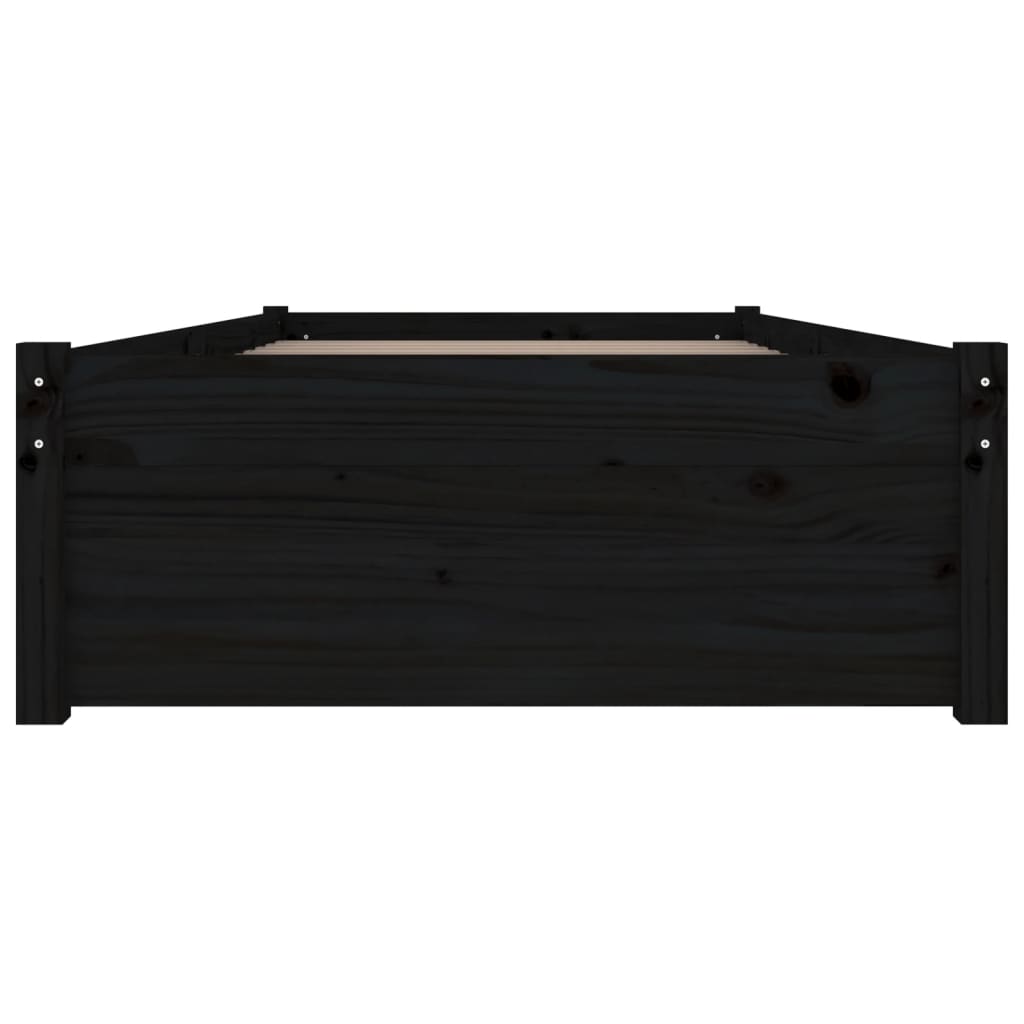 Bed Frame without Mattress with Drawers Black 90x190 cm