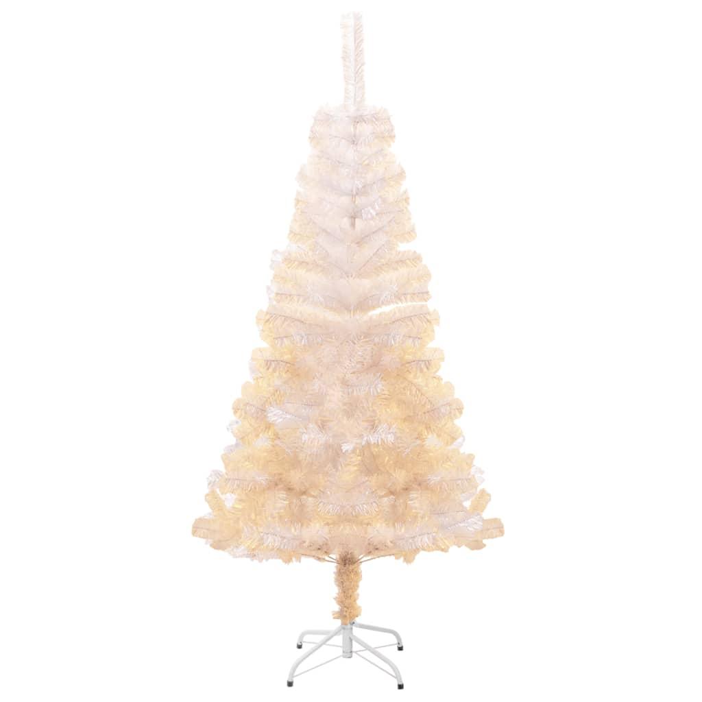 Artificial Christmas Tree with Iridescent Tips White 120 cm PVC